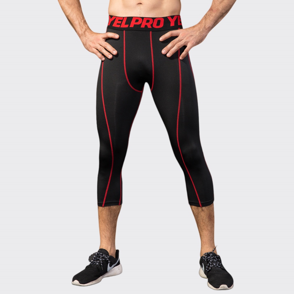 Sports Equipment Gym - 男性圧縮フィットネスレギンススポーツウェアスポーツパンツランニングタイト男性速乾性通気性フィットジムトレーニングジョギングパンツ