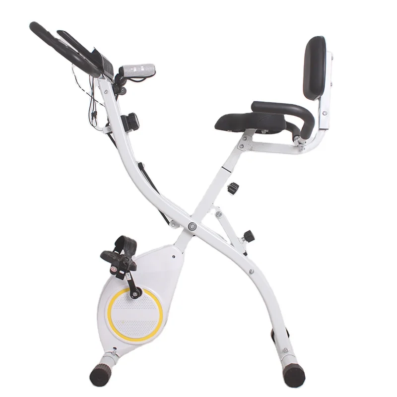Sports Equipment Gym - 折りたたみ式高品質ホームジムスポーツ用品磁気抵抗フィットネスエクササイズバイク（背もたれ付き）