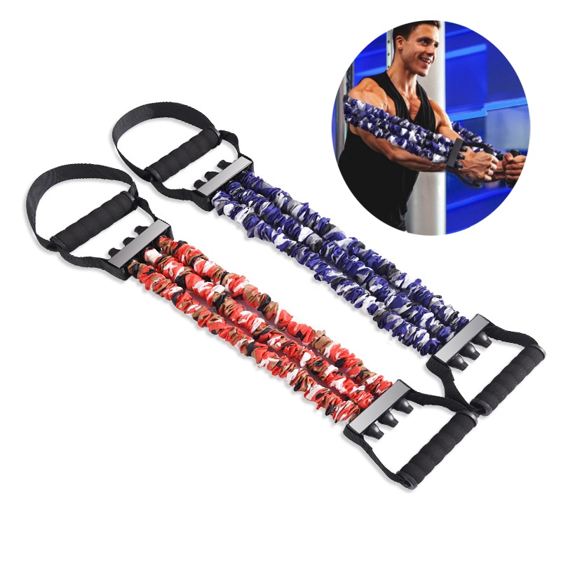 Sports Equipment Vending Machine - チェストエキスパンダー抵抗バンド弾性プルロープ筋力トレーナーホームジムフィットネス機器調節可能なダンベルチェスト開発者