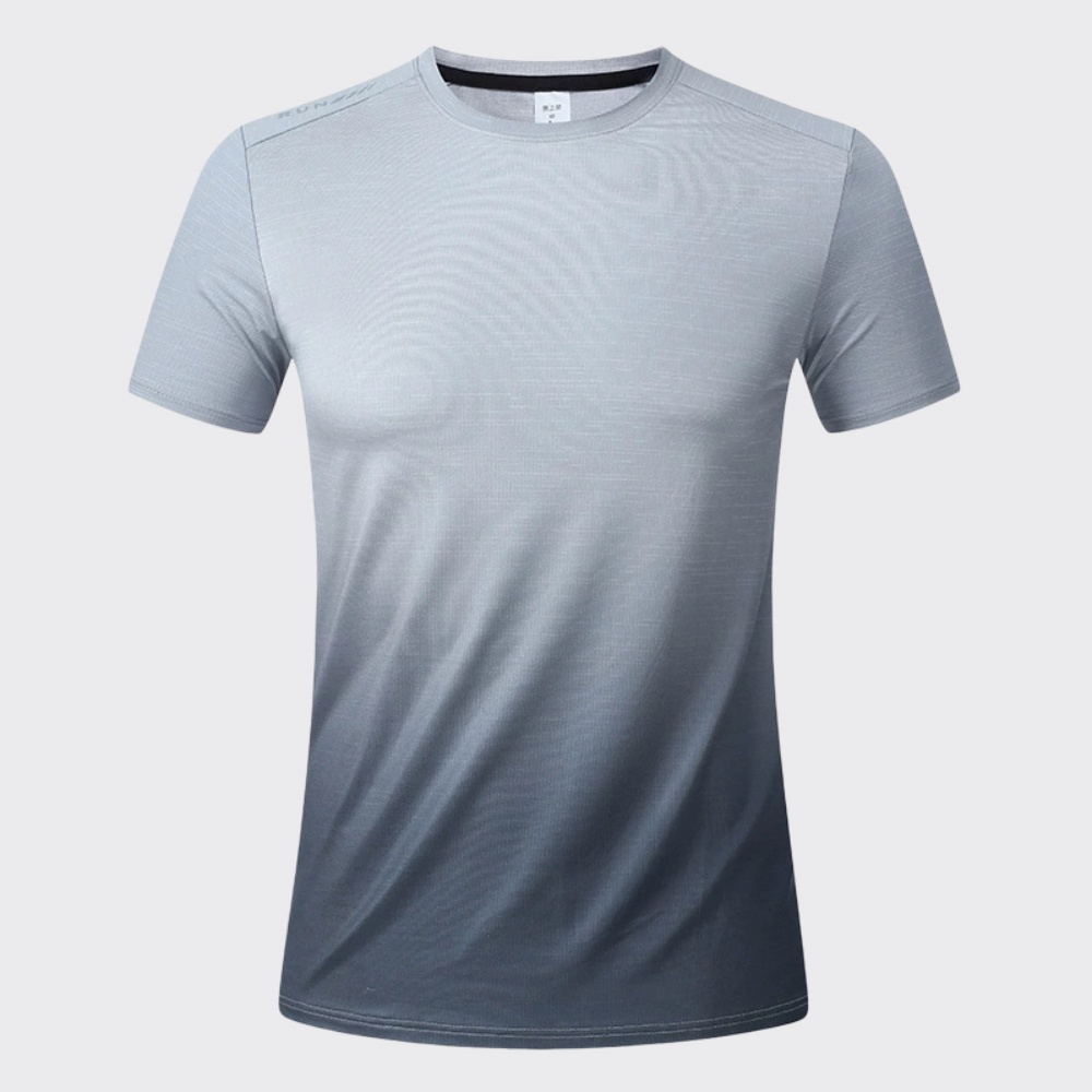 Sports Equipment Gym - メンズフィットネスランニング Tシャツジムスポーツグラデーションシャツ半袖夏男性速乾トップ Tシャツ通気性ワークアウトスウェットシャツ