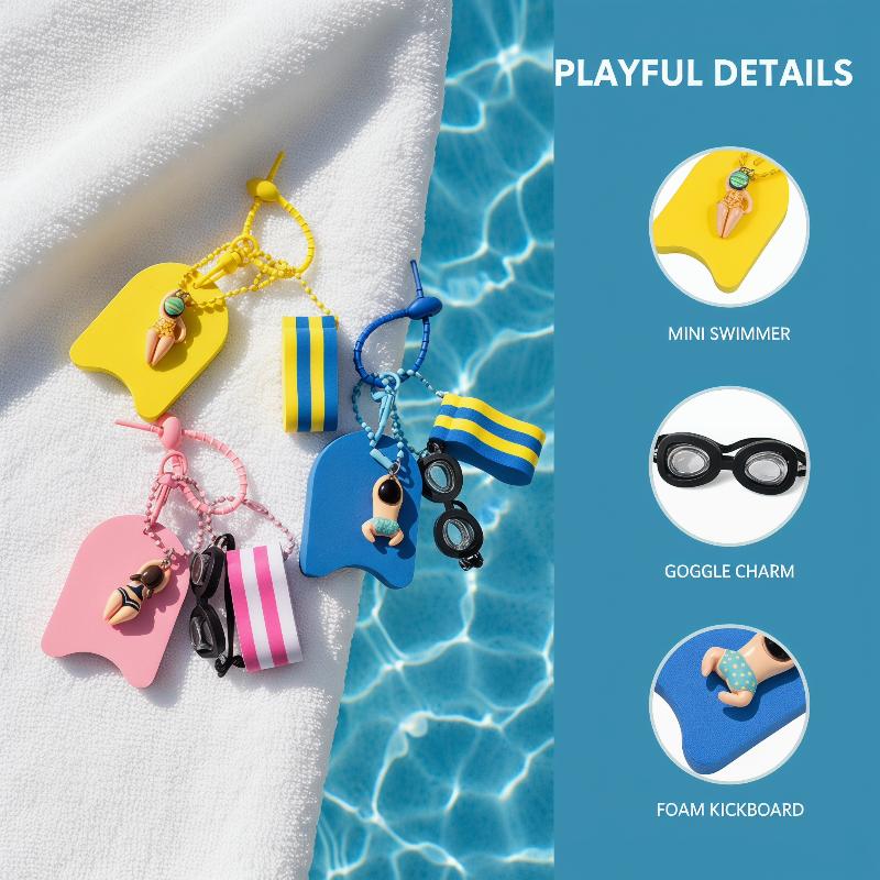 1 * EVA キーホルダー 水泳をテーマにしたキーホルダー - Swimming Kickboard のレビューと価格