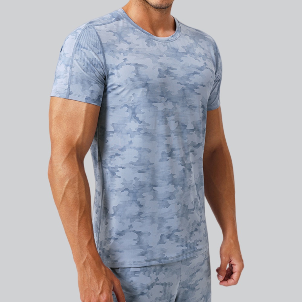 メンズラウンドネック Tシャツ スポーツウェア 夏 ランニン - Sports Equipment Gym のレビューと価格