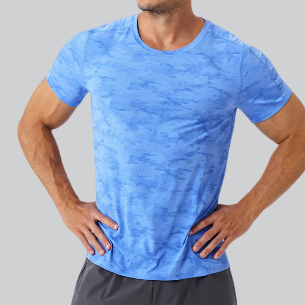 メンズラウンドネック Tシャツ スポーツウェア 夏 ランニン - Sports Equipment Gym のレビューと価格
