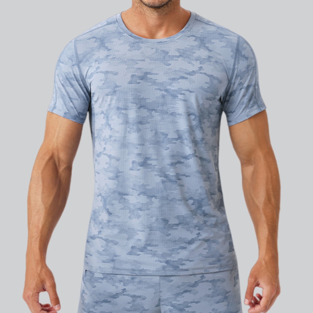 メンズラウンドネック Tシャツ スポーツウェア 夏 ランニン - Sports Equipment Gym のレビューと価格