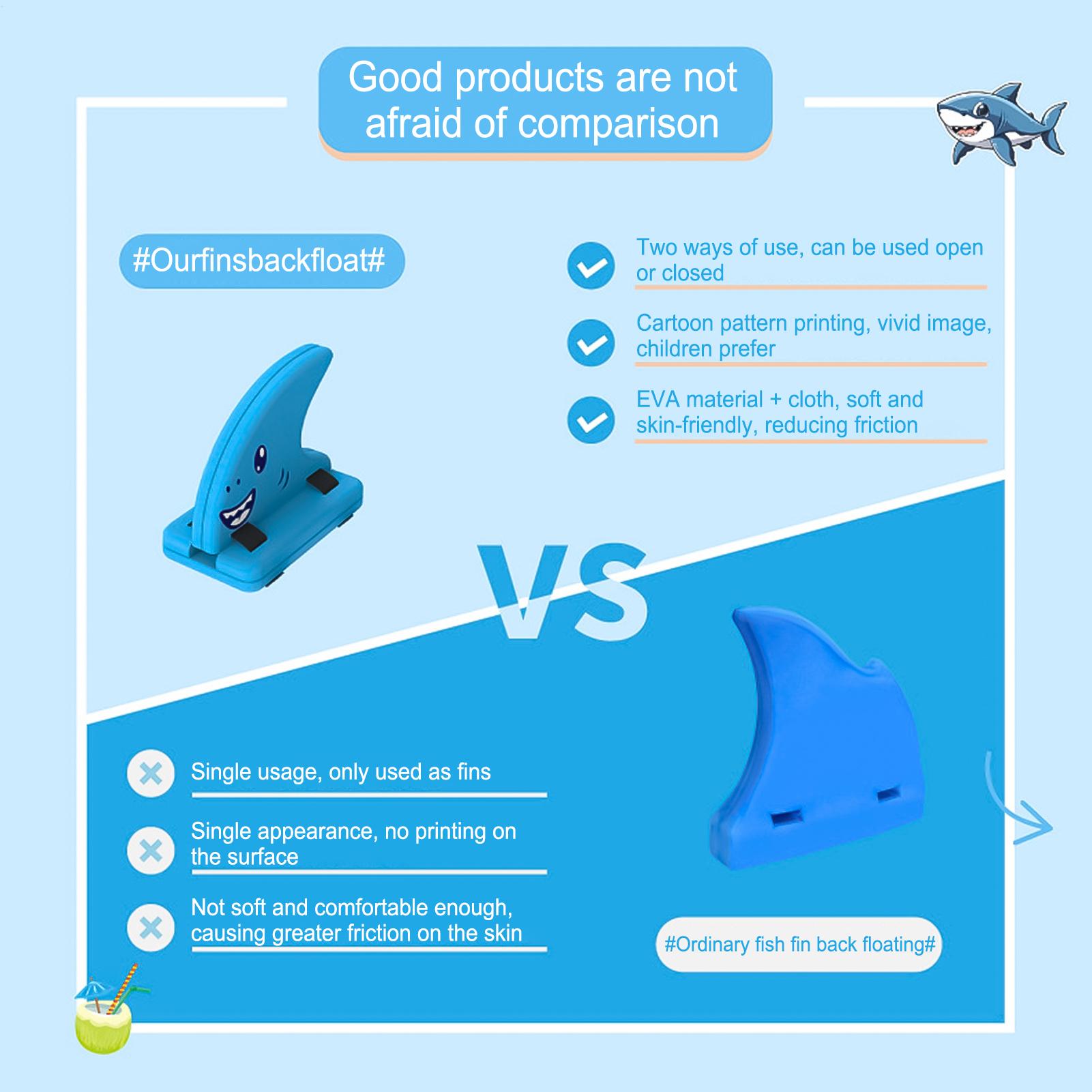 1pc 子供用バックフロート子供用シャークフィンバックフロー - Swimming Kickboard のレビューと価格