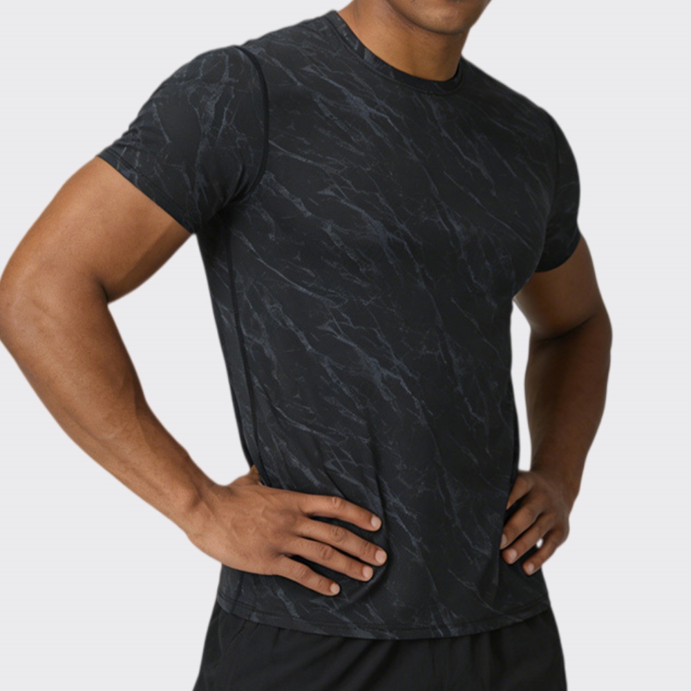 夏のメンズ速乾フィットネス Tシャツ半袖男性ジムフィットネス - Sports Equipment Gym のレビューと価格